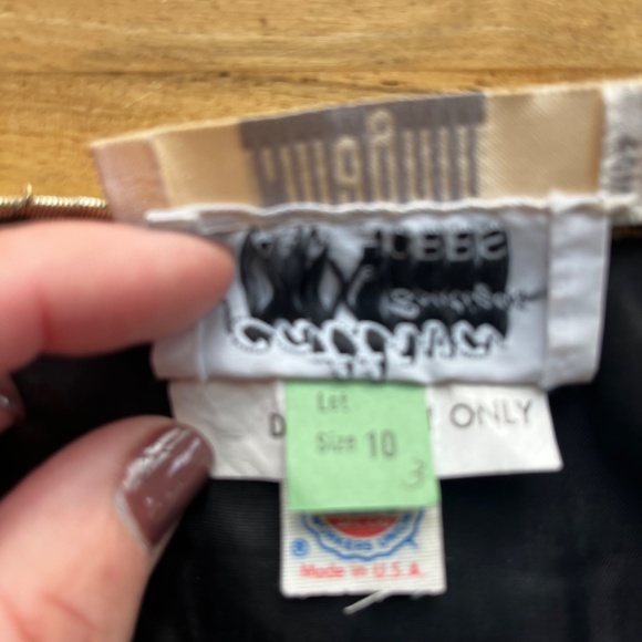 Vintage gold metallic pleated evening jacket size 10 Ann Hobbs for Cattiva - Picture 8 of 12